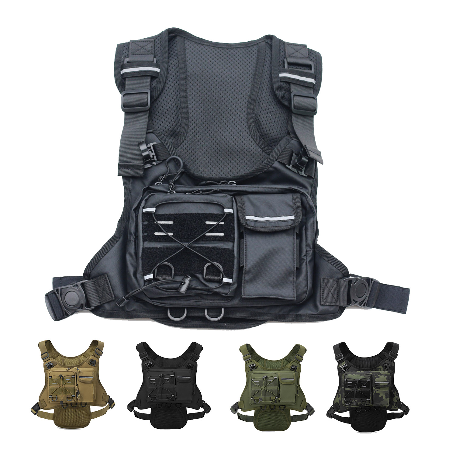 전술 조끼 가슴 가방 경량 조절 가능 기어 홀스터 반사 - Reflective Running Gear Vest 리뷰 및 가격