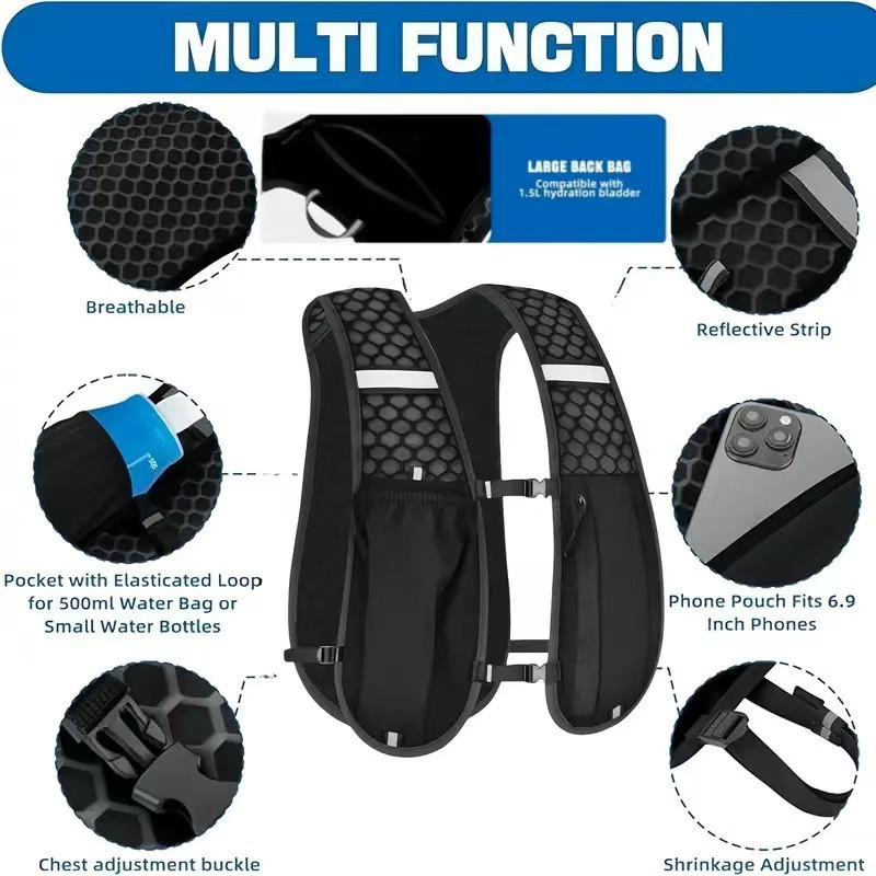 여성 및 남성용 러닝 하이드레이션 조끼, 방수, 통기성 - Running Hydration Vest 리뷰 및 가격
