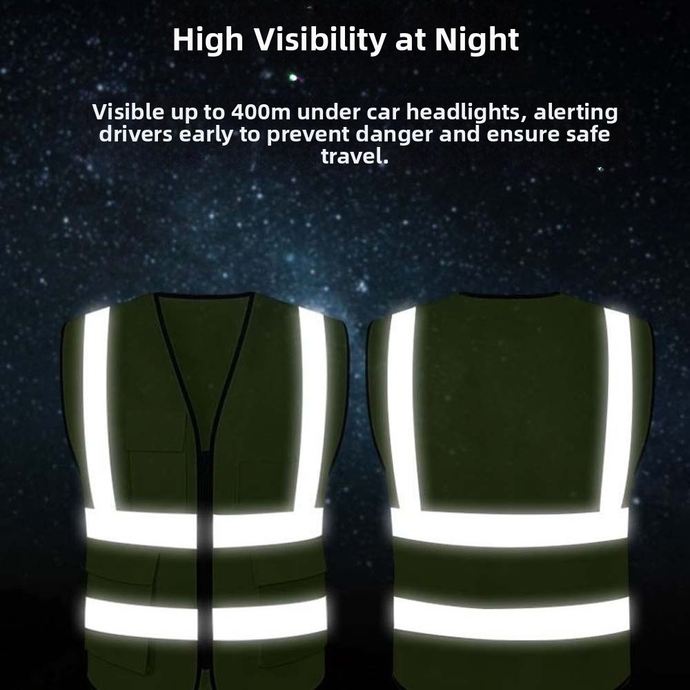 고가시성 반사 조끼 경고용 원사이즈 야외 안전복 주머니 - Reflective Running Gear Vest 리뷰 및 가격