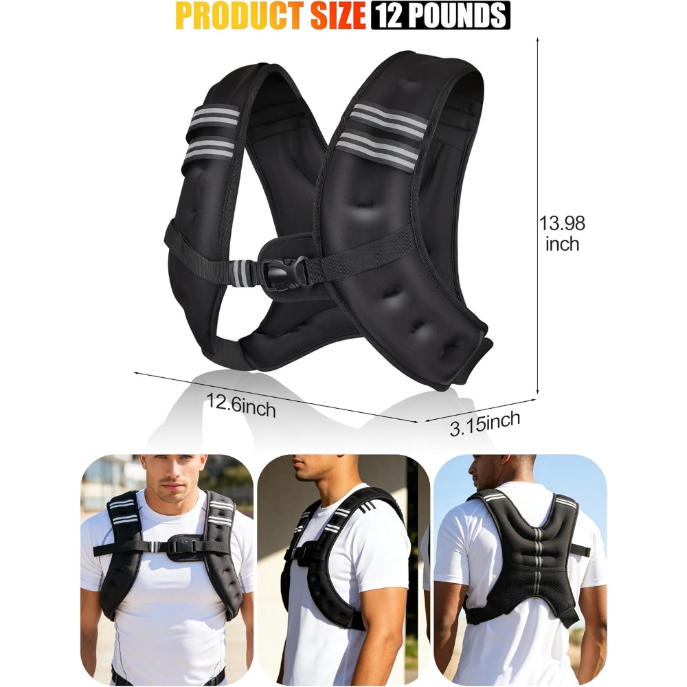 피트니스 웨이트 조끼, 철제 펠릿으로 사전 충전된 조절 - Running Hydration Vest 리뷰 및 가격